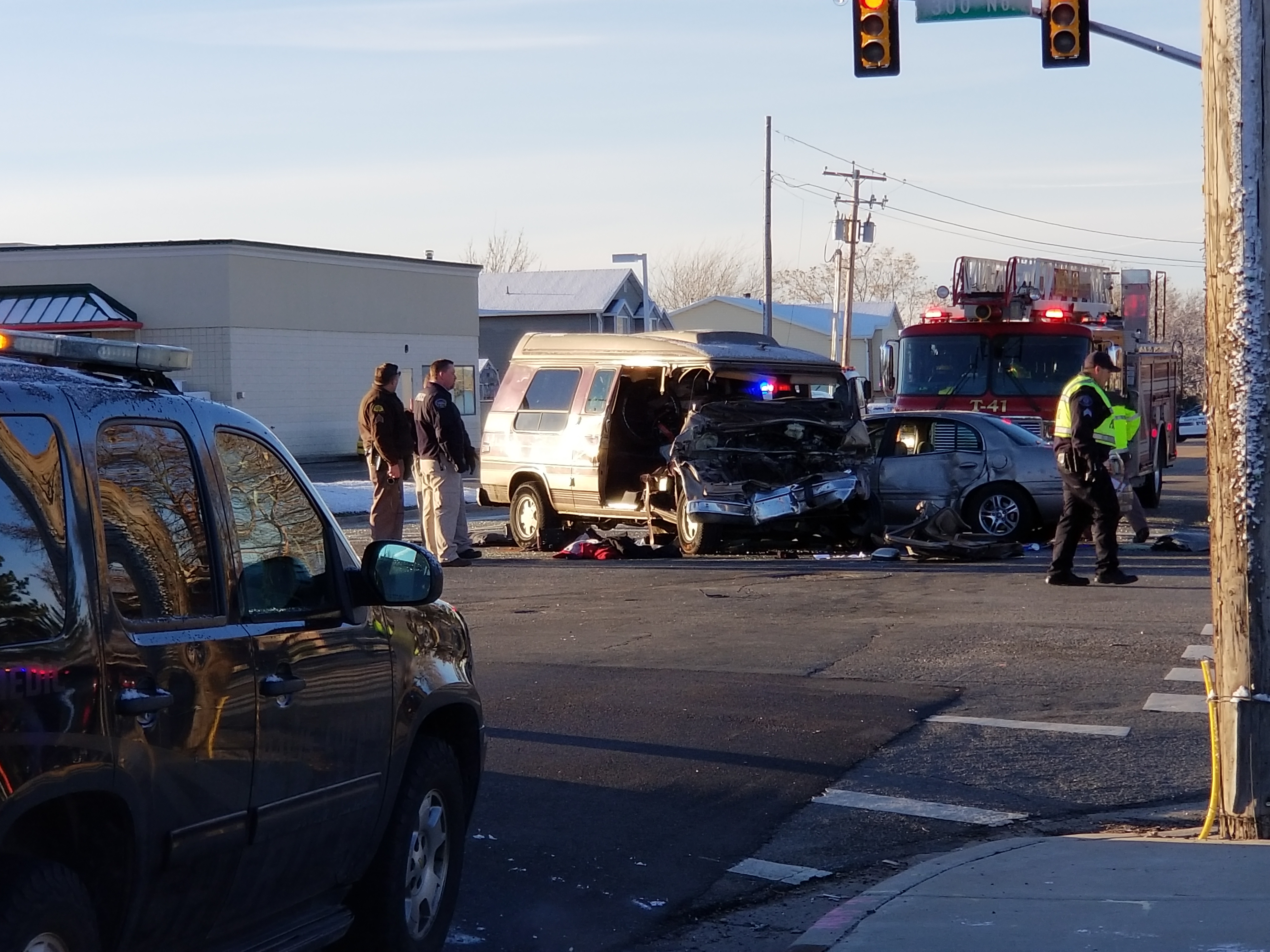 Clearfield stolen van chase ends in crash, two in critical condition